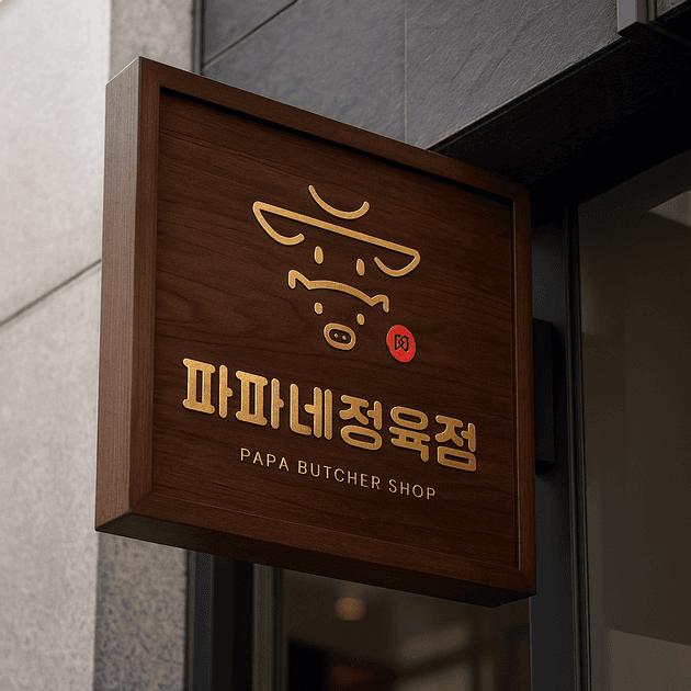 온라인 정육점 1위 '파파네정육점' 로고디자인 갤러리 이미지 8